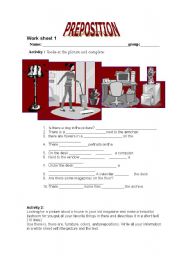 English worksheet: PREPOSITION 