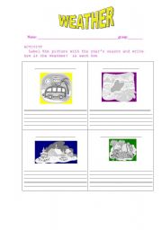 English Worksheet: weather