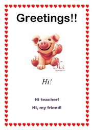 English worksheet: Greetings - Hi (2/10)