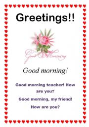 English worksheet: Greetings - Good morning (5/10)