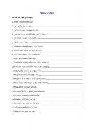 English Worksheet: Passive Voice