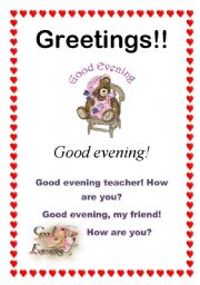 English worksheet: Greetings - Good evening (7/10)