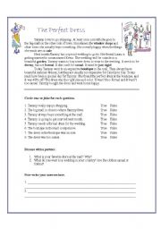 English Worksheet: The Perfect Dress