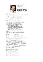 English worksheet: Listening Mark Anthony