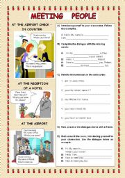 Meeting people - ESL worksheet by mmnunes