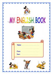 English Worksheet: Cover for English book/portfolio