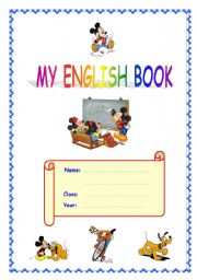 English Worksheet: Cover for English book/portfolio