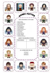 English Worksheet: HARRY POTTER