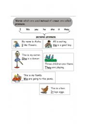 English worksheet: Pronoun