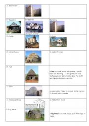 English Worksheet: Types of houses