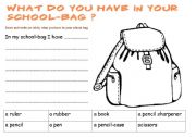 What do you have in your schoolbag?