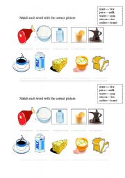 English worksheet: match