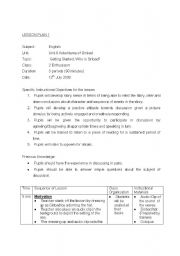 English Worksheet: Lesson plan on he adventure of sinbad