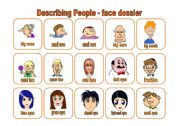 English Worksheet: Describing people - face dossier (18.07.09)