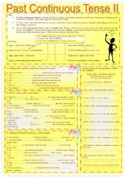 English Worksheet: Past Continuous Tense II