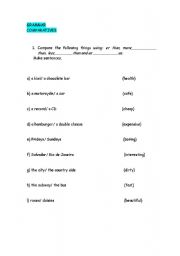 English worksheet: THE COMPARATIVES