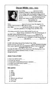 English Worksheet: oscar wilde