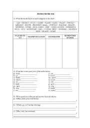 English worksheet: Review exercises