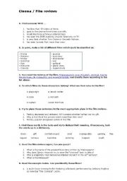 English Worksheet: Cinema