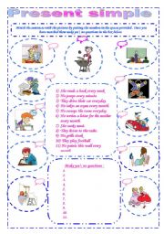 English Worksheet: The present simple