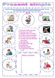 English Worksheet: The present simple
