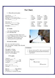 English Worksheet: The climb - end of year song