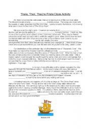 English Worksheet: There, their, theyre Pirate Cloze Activity