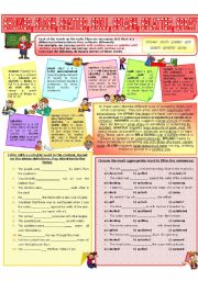 English Worksheet: COLLOCATION 42 - SHOWER, SLOSH, SPATTER, SPILL, SPLASH, SPLATTER, SPRAY