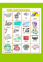 English Worksheet: The Bathroom 20 Flashcards