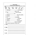 English worksheet: present continuous tense