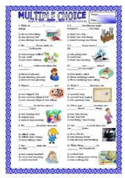 English Worksheet: Multiple Choice - Part 8 - Past Simple & Past Continuous (1)