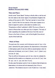 English Worksheet: dover beach
