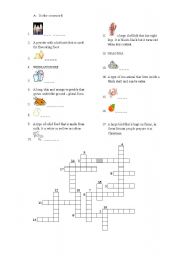 English worksheet: Crossword - food items