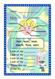 English Worksheet: Parts of the face