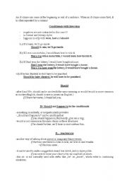 English Worksheet: inversion with the conditionals