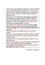 English Worksheet: Contex t6-l23