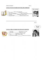 English worksheet: Simple Present.....Patito Feo/Casi ngeles