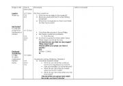 English Worksheet: Sample Lesson Plan