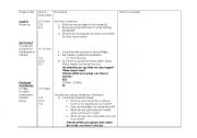 English worksheet: Sample Lesson Plan