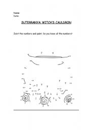 English Worksheet: Witch Cauldron
