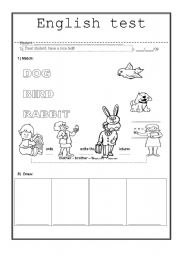 English worksheet: Easy test