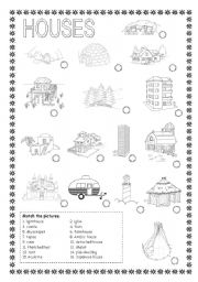 English Worksheet: HOUSES