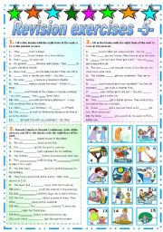 REVISION EXERCISES (5) (B&W VERSION INCLUDED)