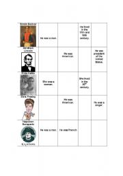 English worksheet: famous people (part 4 of 4)