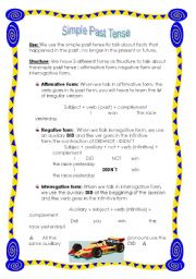 The simple past tense (First)