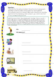 English Worksheet: Simple past tense ( second part)