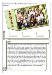 English Worksheet: Brothers and Sisters  - Family Walker