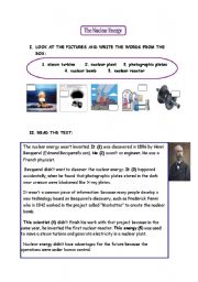 English Worksheet: Nuclear energy