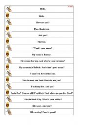 English Worksheet: Personal questions role play game