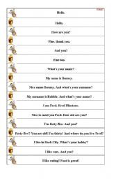 English worksheet: Personal questions role play game